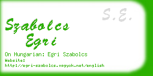 szabolcs egri business card